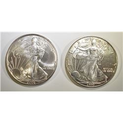 1999 & 2006 AMERICAN SILVER EAGLES