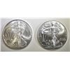 Image 1 : 2010 & 13 BU AMERICAN SILVER EAGLES