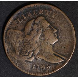 1794 HALF CENT  VG/FINE