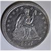 Image 1 : 1857 SEATED LIBERTY QUARTER  AU