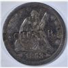 Image 1 : 1853 SEATED LIBERTY QUARTER COUNTERSTAMPED "CHARM"