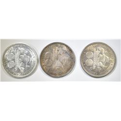 1892 & 2- 1983 COLUMBIAN HALVES AU/BU