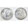 Image 2 : 1941 & 43 WALKING LIBERTY HALVES CH BU