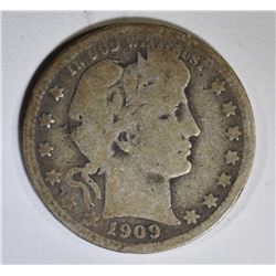 1909-O BARBER QUARTER GOOD