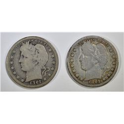 1913-P,D BARBER QUARTERS GOOD