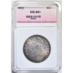 1812 BUST HALF DOLLAR PNA GEM BU+