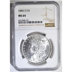1885-O MORGAN DOLLAR NGC MS-64