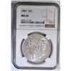Image 1 : 1887 MORGAN DOLLAR NGC MS-64
