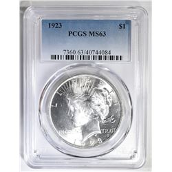 1923 PEACE DOLLAR PCGS MS-63