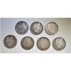 1893, 94-P,O,S, 95-P,O,S BARBER QUARTERS G-VG