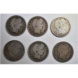 1896, 97, 98-O, 99,-P,O,S BARBER QUARTERS GOOD