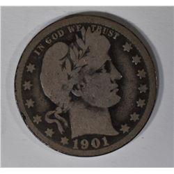 1901-O BARBER QUARTER G/VG