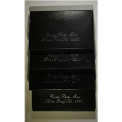 1993, 95, 96 & 97 U.S. SILVER PROOF SETS