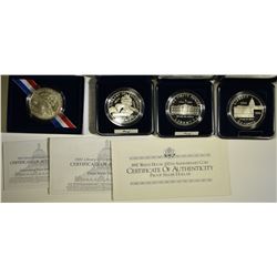 LOT OF 4 COMMEMORATIVE COINS: