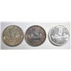 Image 1 : 3-1959 CANADIAN SILVER DOLLARS