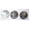 Image 2 : 3-1962 CANADIAN SILVER DOLLARS