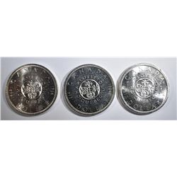 3-1964 CANADIAN SILVER DOLLARS
