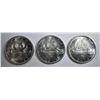 Image 1 : 3-1965 CANADIAN SILVER DOLLARS