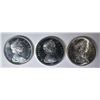 Image 2 : 3-1966 CANADIAN SILVER DOLLARS