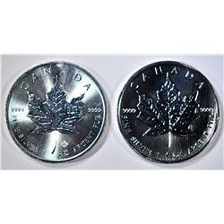 2006 & 15 1oz SILVER CANADIAN MAPLE LEAF COINS