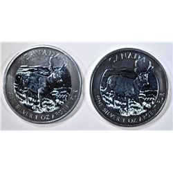 2-2013 1oz SILVER CANADIAN ANTELOPE COINS
