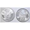 Image 2 : 2-2008 & 09 BU  AMERICAN SILVER EAGLES
