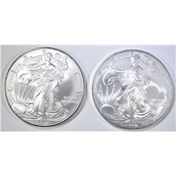 2-2010 BU  AMERICAN SILVER EAGLES