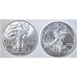 2-2018 BU  AMERICAN SILVER EAGLES