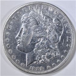 1889-S MORGAN DOLLAR AU CLEANED