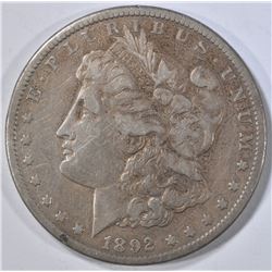 1892-CC MORGAN DOLLAR VF
