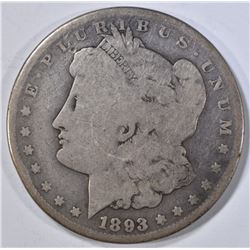 1893-CC MORGAN DOLLAR VG