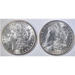 1898-O & 1902-O MORGAN DOLLARS CH BU