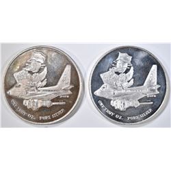 2-ONE OUNCE .999 SILVER ROUNDS