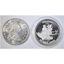 2-ONE OUNCE .999 SILVER ROUNDS