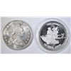 Image 1 : 2-ONE OUNCE .999 SILVER ROUNDS