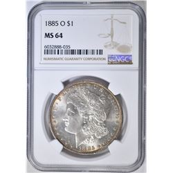 1885-O MORGAN DOLLAR NGC MS-64