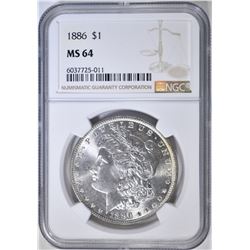 1886 MORGAN DOLLAR NGC MS-64