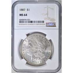 1887 MORGAN DOLLAR NGC MS-64