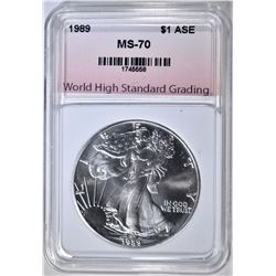 1989 AMER. SILVER EAGLE WHGS PERFECT GEM BU