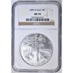 2009 AMERICAN SILVER EAGLE NGC MS-70