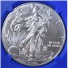 Image 2 : 2016-(W) 30th ANNIV SILVER EAGLE NGC MS-70 1st DAY
