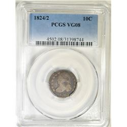 1824/2 BUST DIME  PCGS VG-08