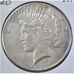 1928 PEACE DOLLAR  XF