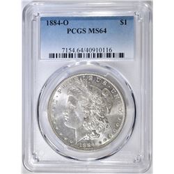 1884-O MORGAN DOLLAR PCGS MS-64
