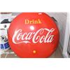 Image 1 : LARGE ANTIQUE 4 ' COCA COLA ADVERTISING BUTTON SIGN
