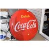 Image 2 : LARGE ANTIQUE 4 ' COCA COLA ADVERTISING BUTTON SIGN