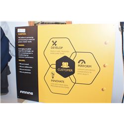 FINNING CAT METAL SIGN INTERNAL