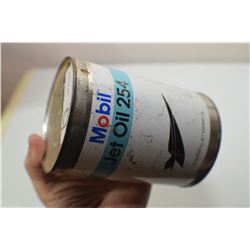 FULL MOBIL JET OIL TIN CAN