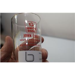 WHITE ROSE OIL ADVERTISING GLASS