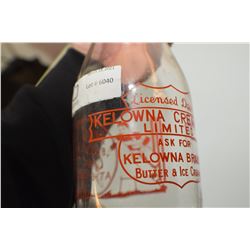 KELOWNA FOOTBALL MILK BOTTLE QUART